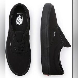 VANS Era Classic Black/Black Canvas Skateboard Tennis Walking Low Top Sneakers